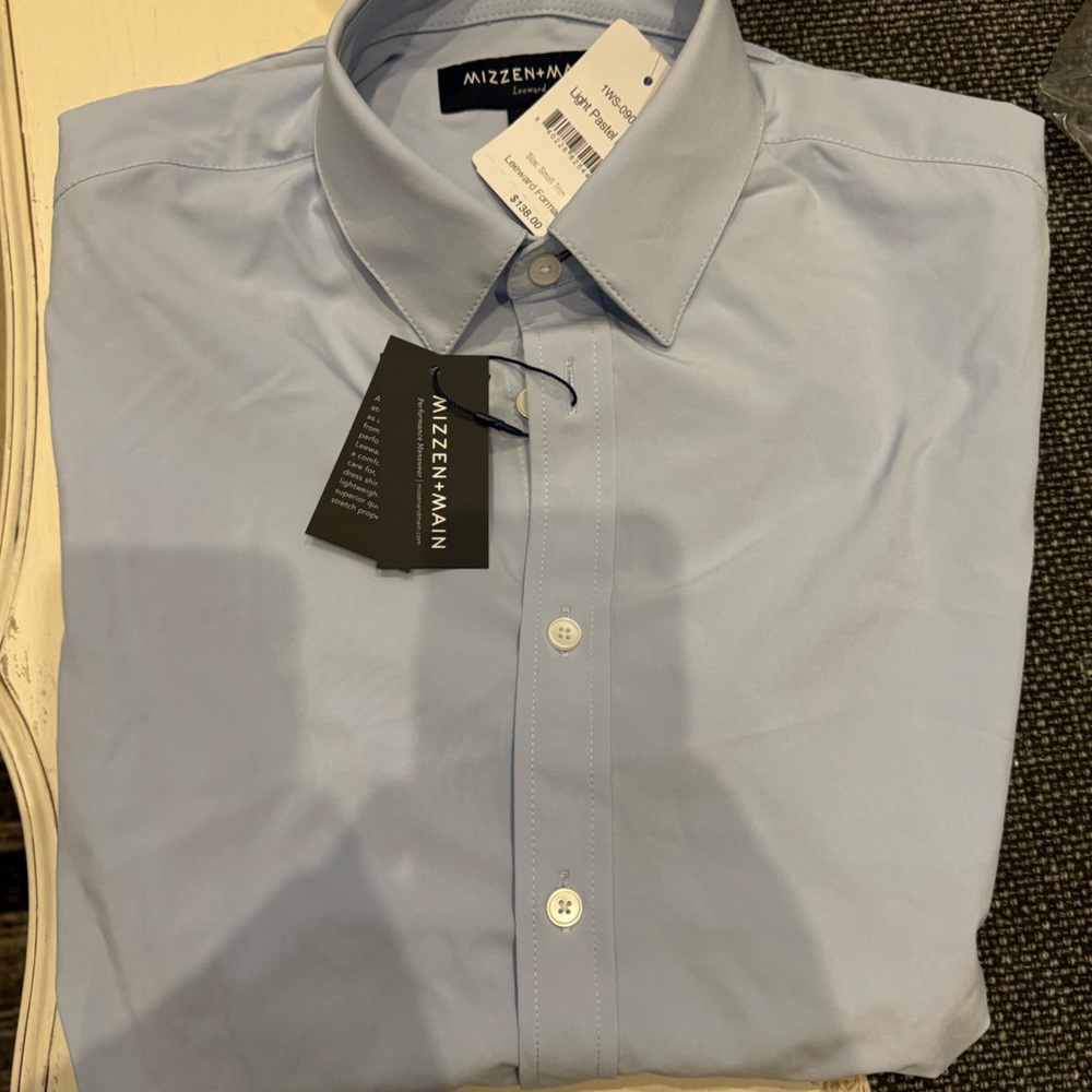 Blue button down dress shirt leeward formal mizzen and main